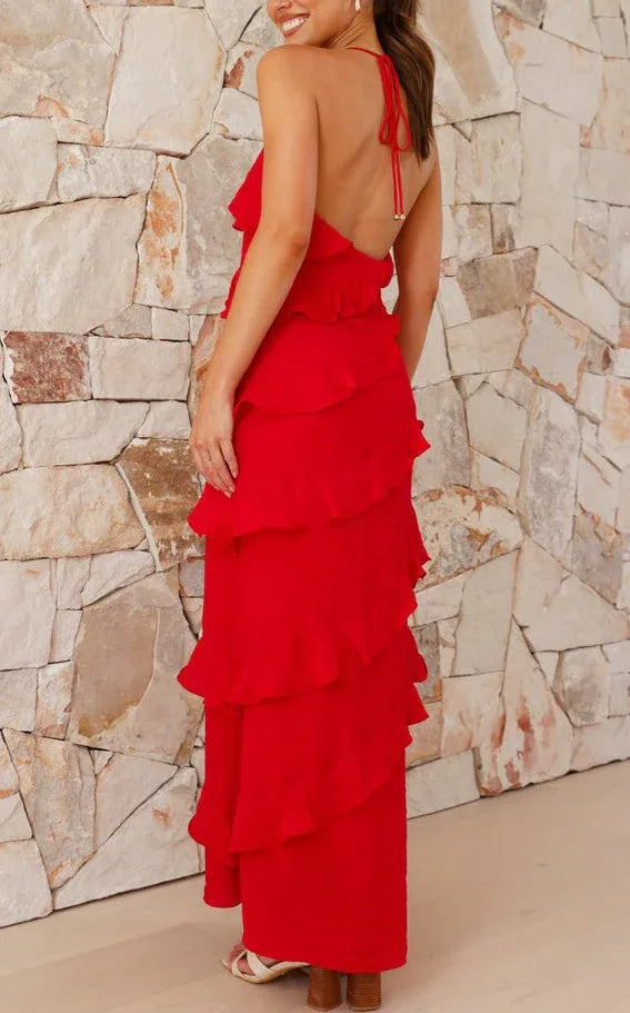 Red Rose Maxi Dress - 6032 - G13