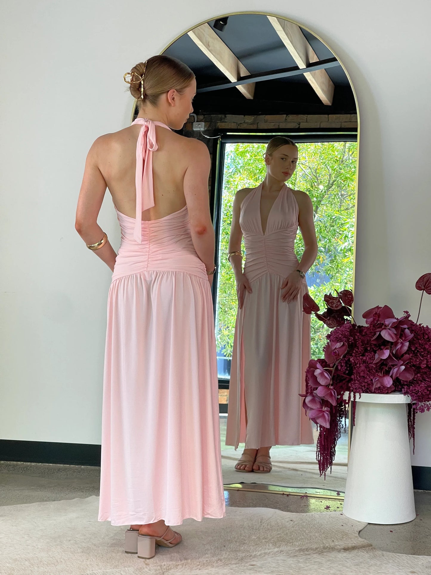 Bethany Maxi Dress Baby Pink -12849 - G13