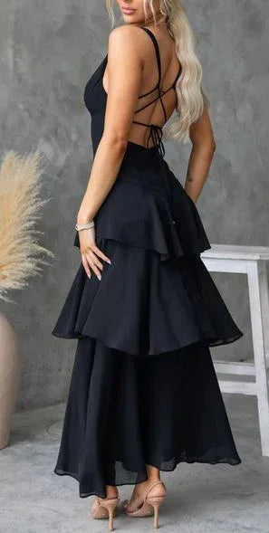Princess Maxi Dress Black- 0245 - G13