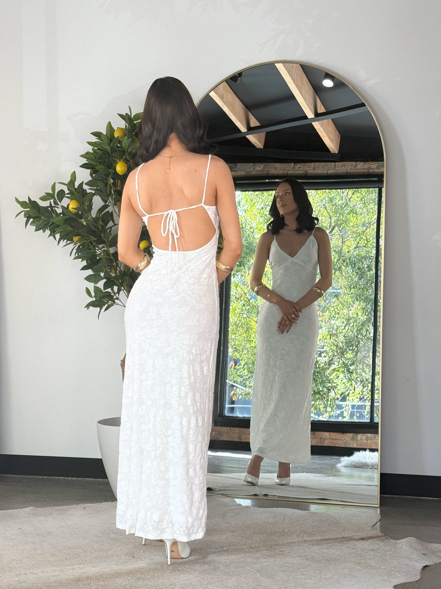 Delilah Maxi Dress White - 13816