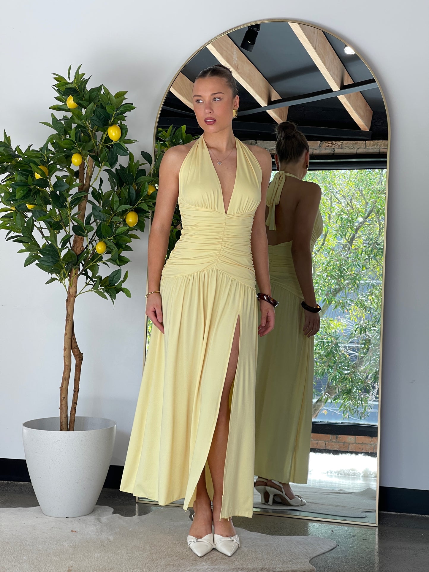 Bethany Maxi Dress Yellow -12849