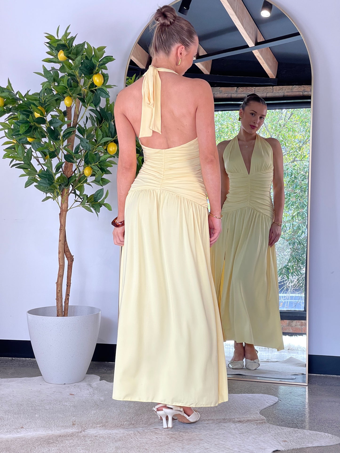 Bethany Maxi Dress Yellow -12849