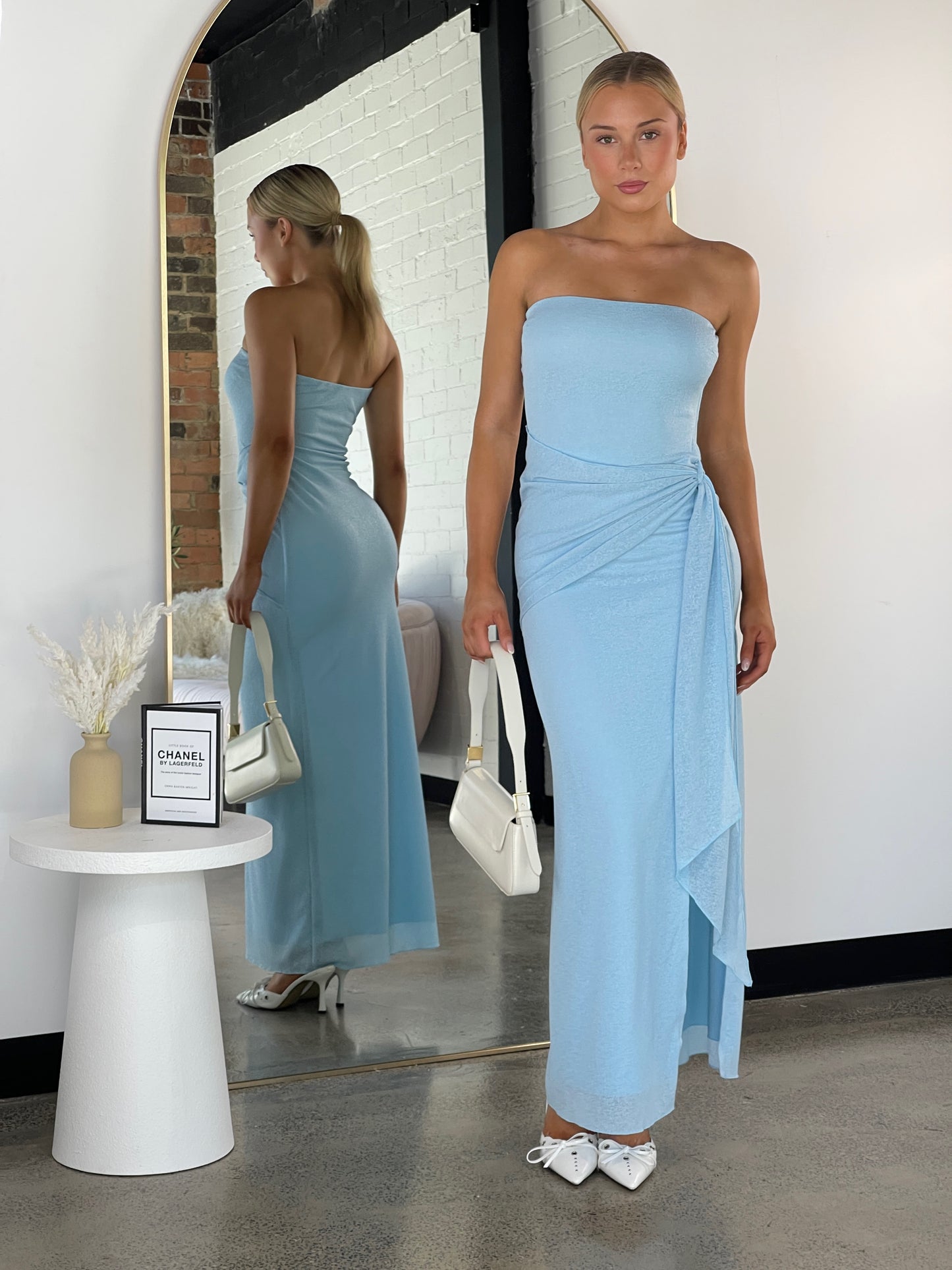 Elena Maxi Dress Baby Blue - 12917