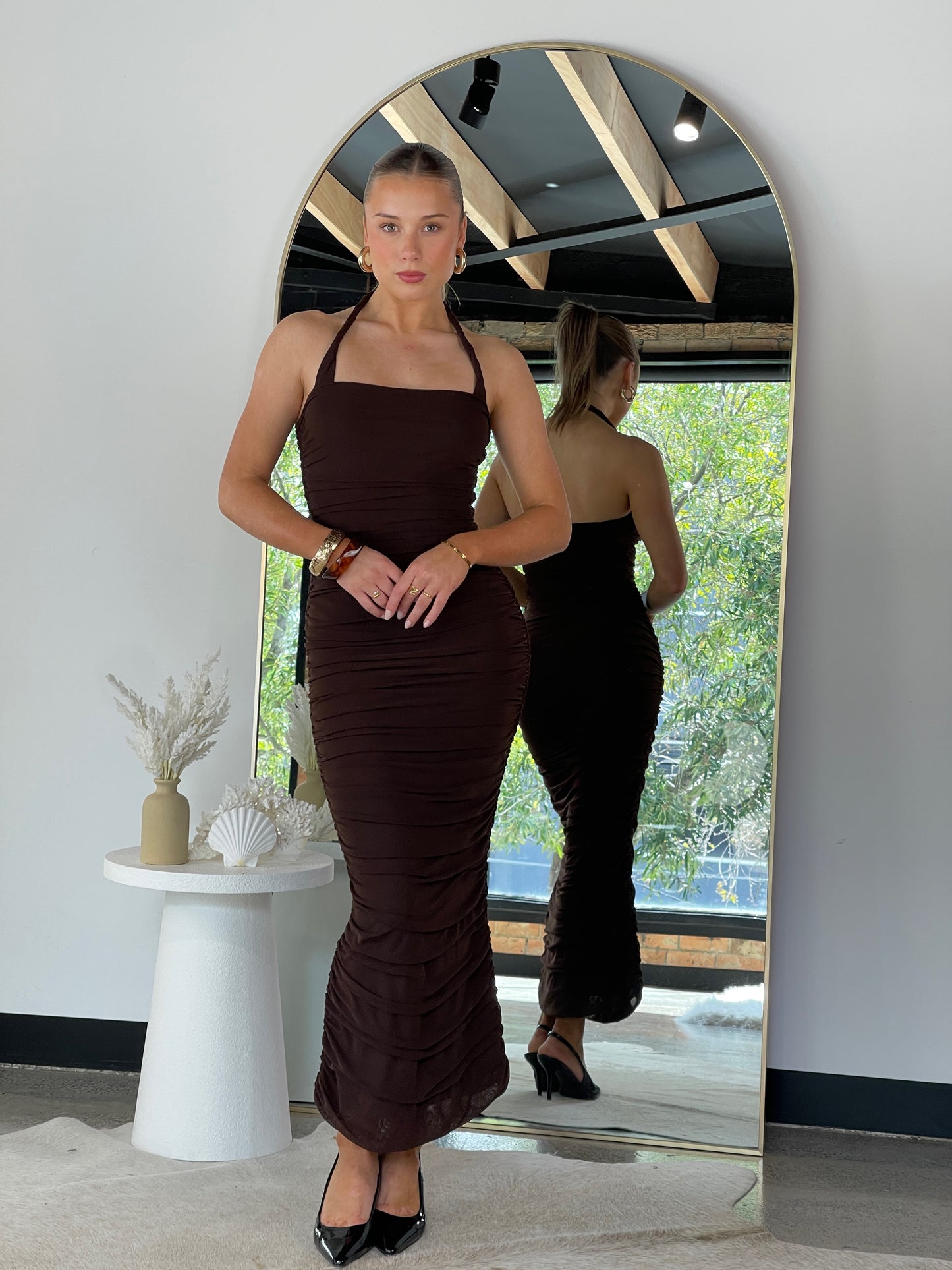 Hayley Maxi Dress Brown - 2268