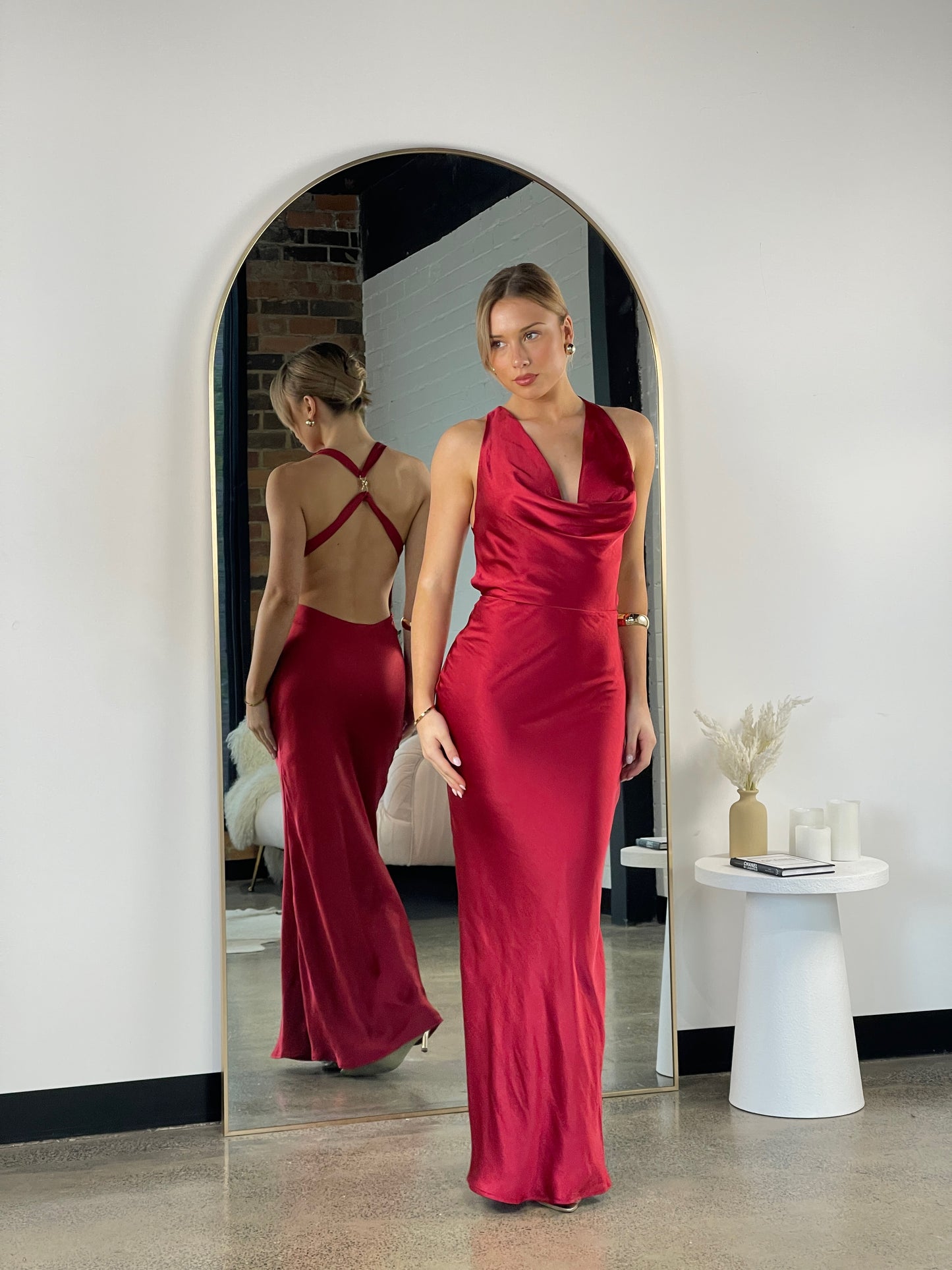 Aerial Maxi Dress Red - 129169