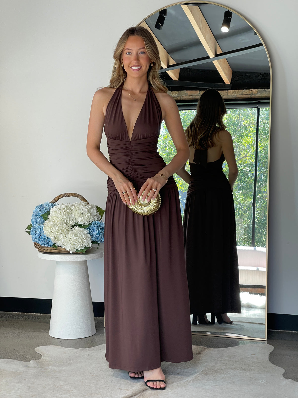 Kyana Maxi Dress Brown - 131213