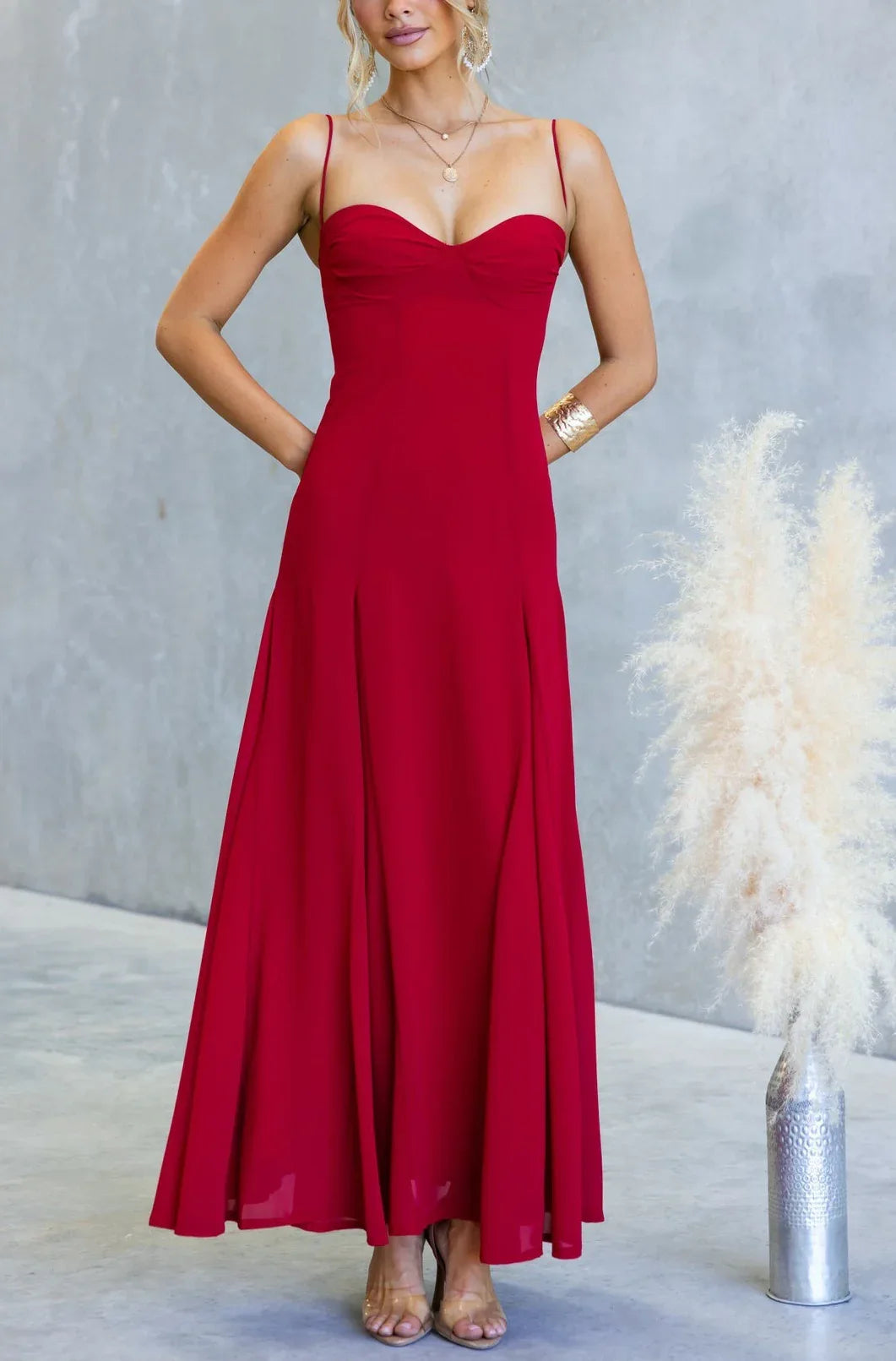 Rosa Maxi Dress Red - 1063 - G13