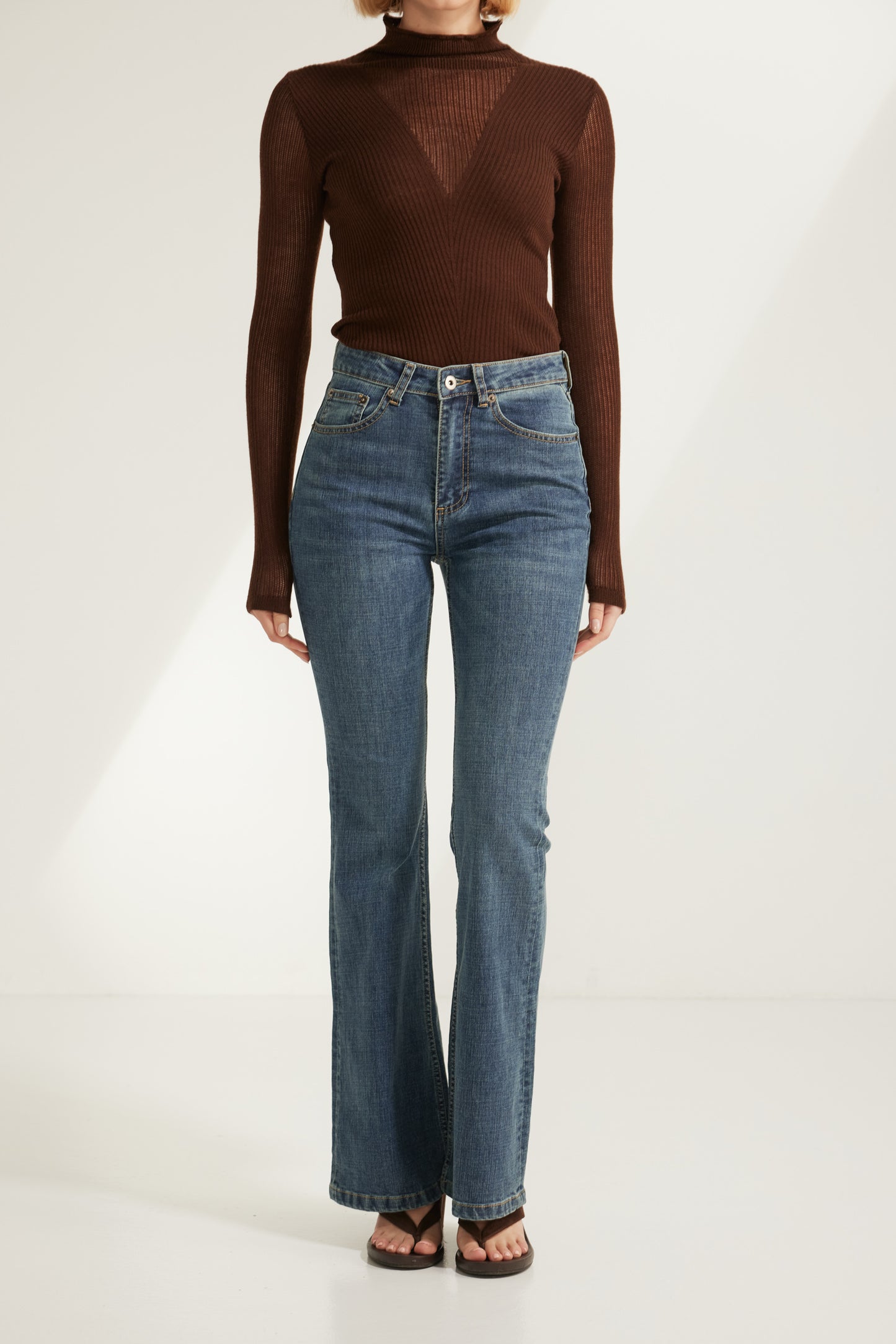 Angela Rolla Fit Flare Denim Jeans - 3622