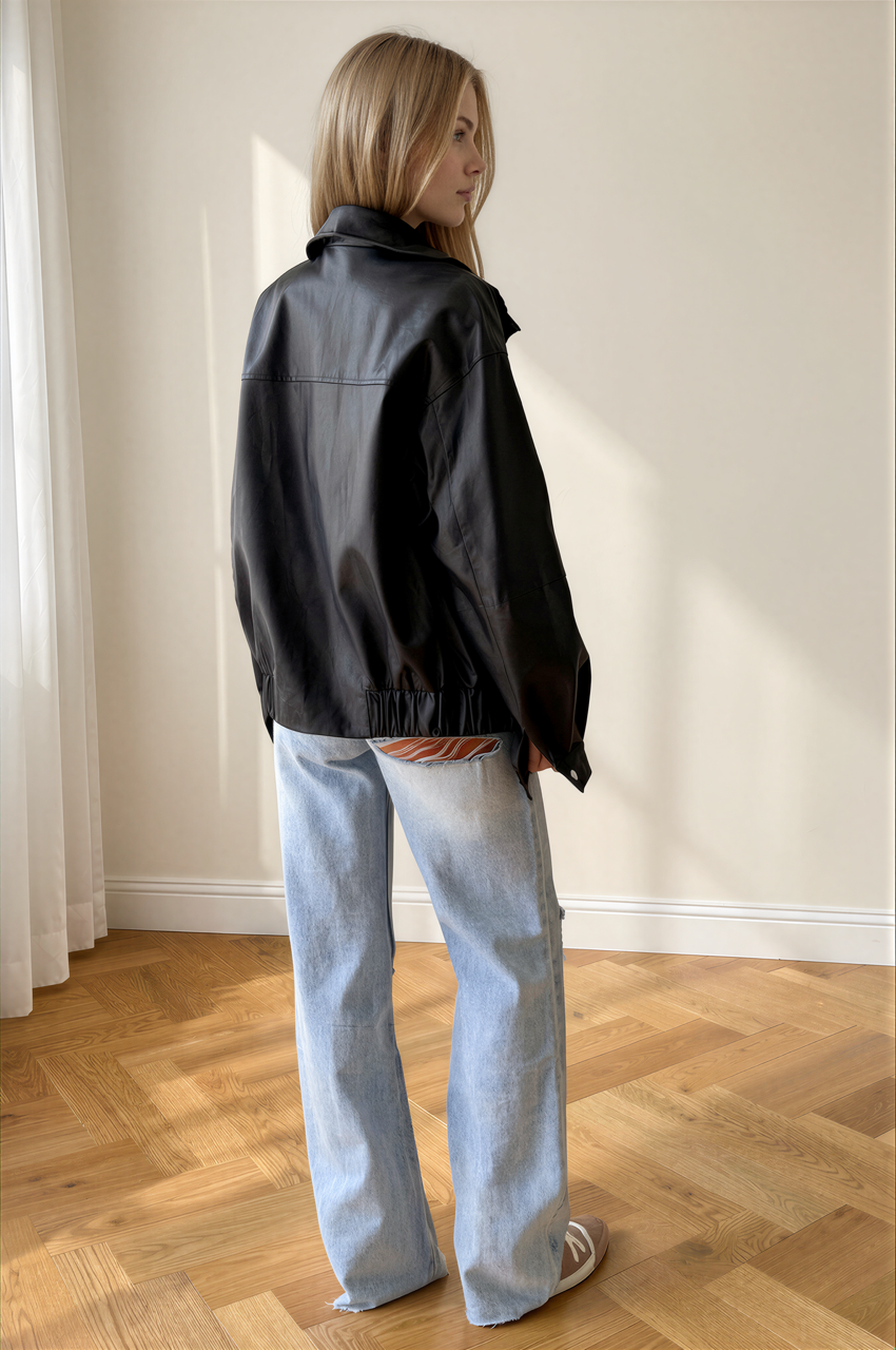 Stevie Faux Leather Jacket Black - 33715