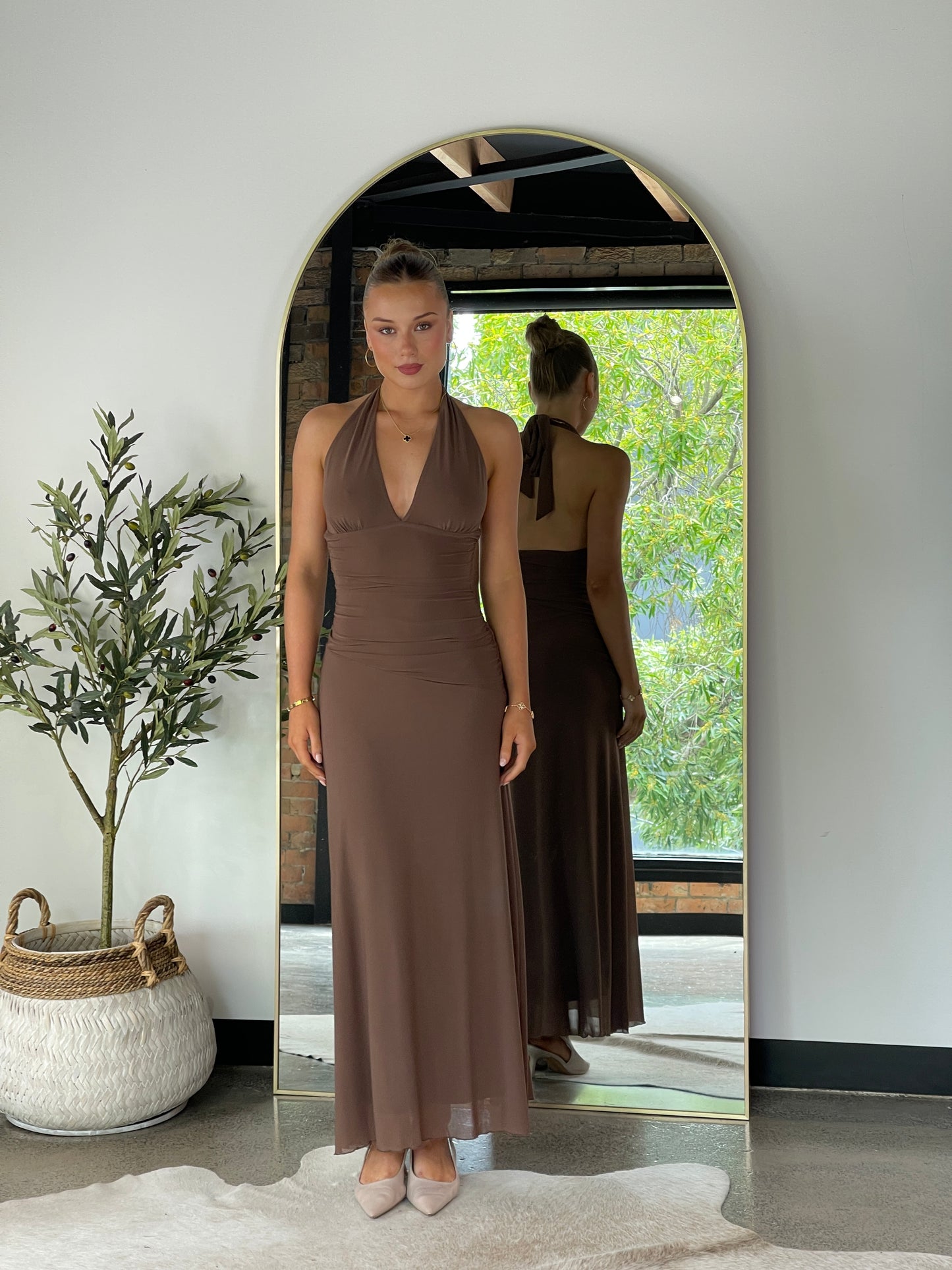 Diana Maxi Dress Brown - 130022