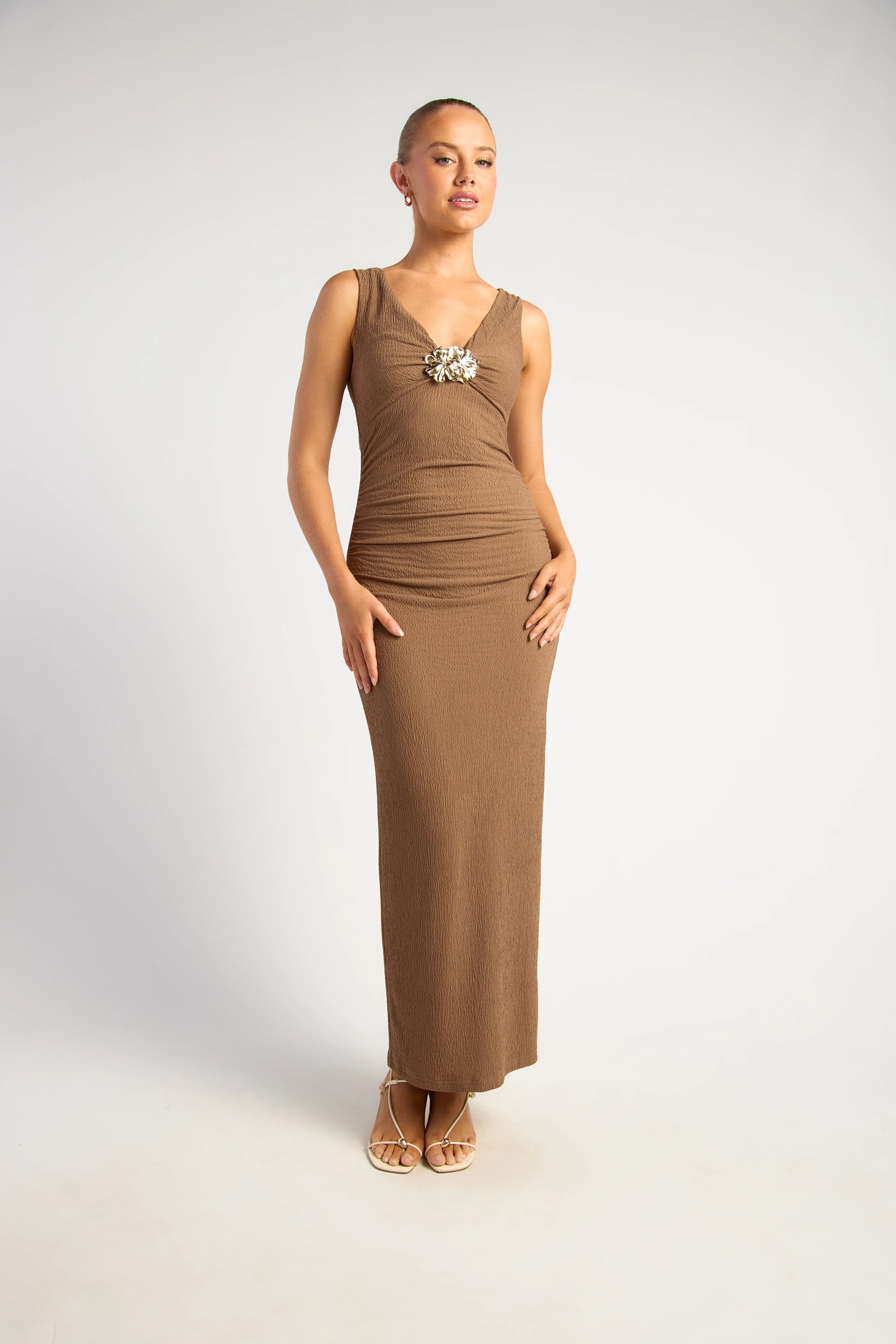 Isabelle Maxi Dress Brown - 1895 - G13