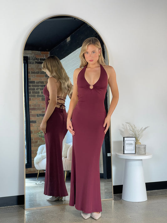 Locked In Maxi Dress Marone - 2196