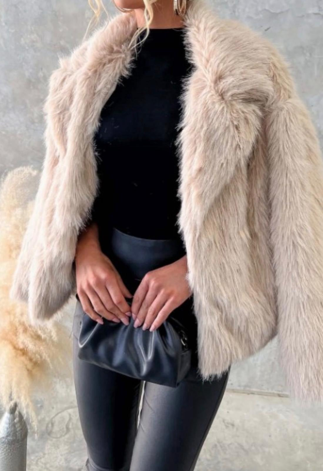 Jodi Cream Fur Jacket -0025