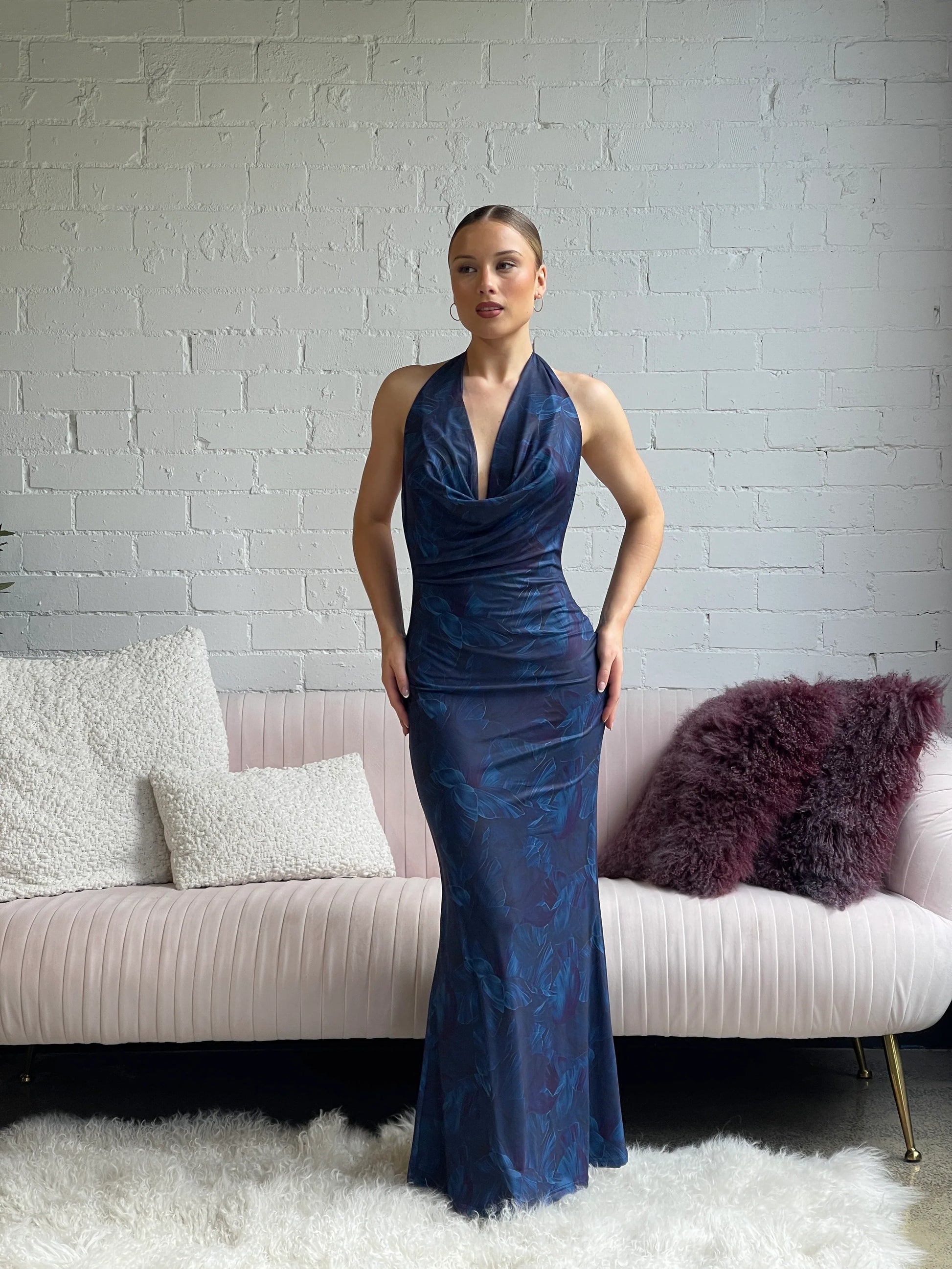 Sofia Maxi Dress Navy - 1290 - G13