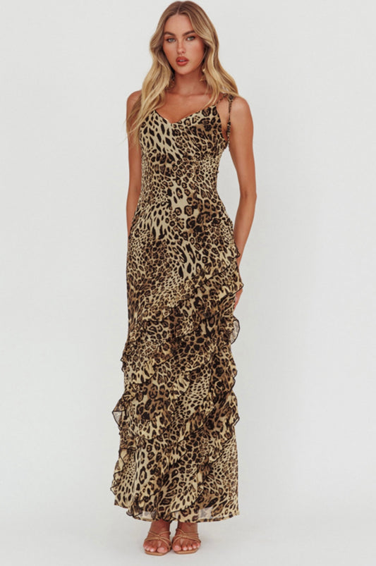 Leopard Maxi Dress - 5121 image 0