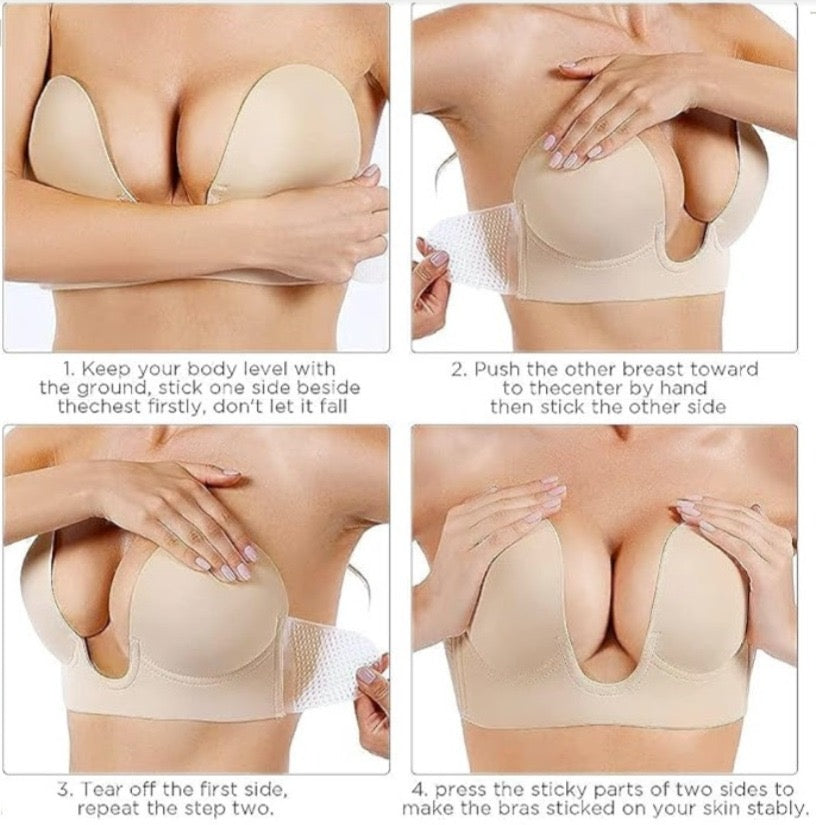 Plunge Deep U Strapless Bra