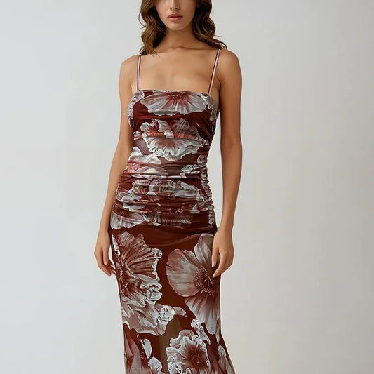 Cara Maxi Dress Brown - 12179