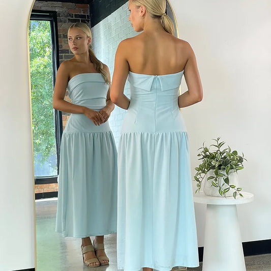 Annalise Maxi Dress Baby Blue - 12814