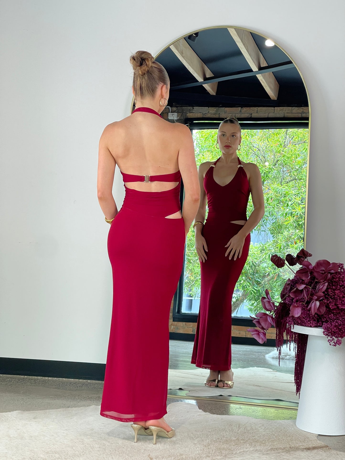 Tania Maxi Dress Wine - 2243