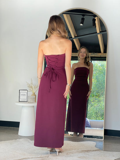 Cristina Maxi Dress Plum - 130484