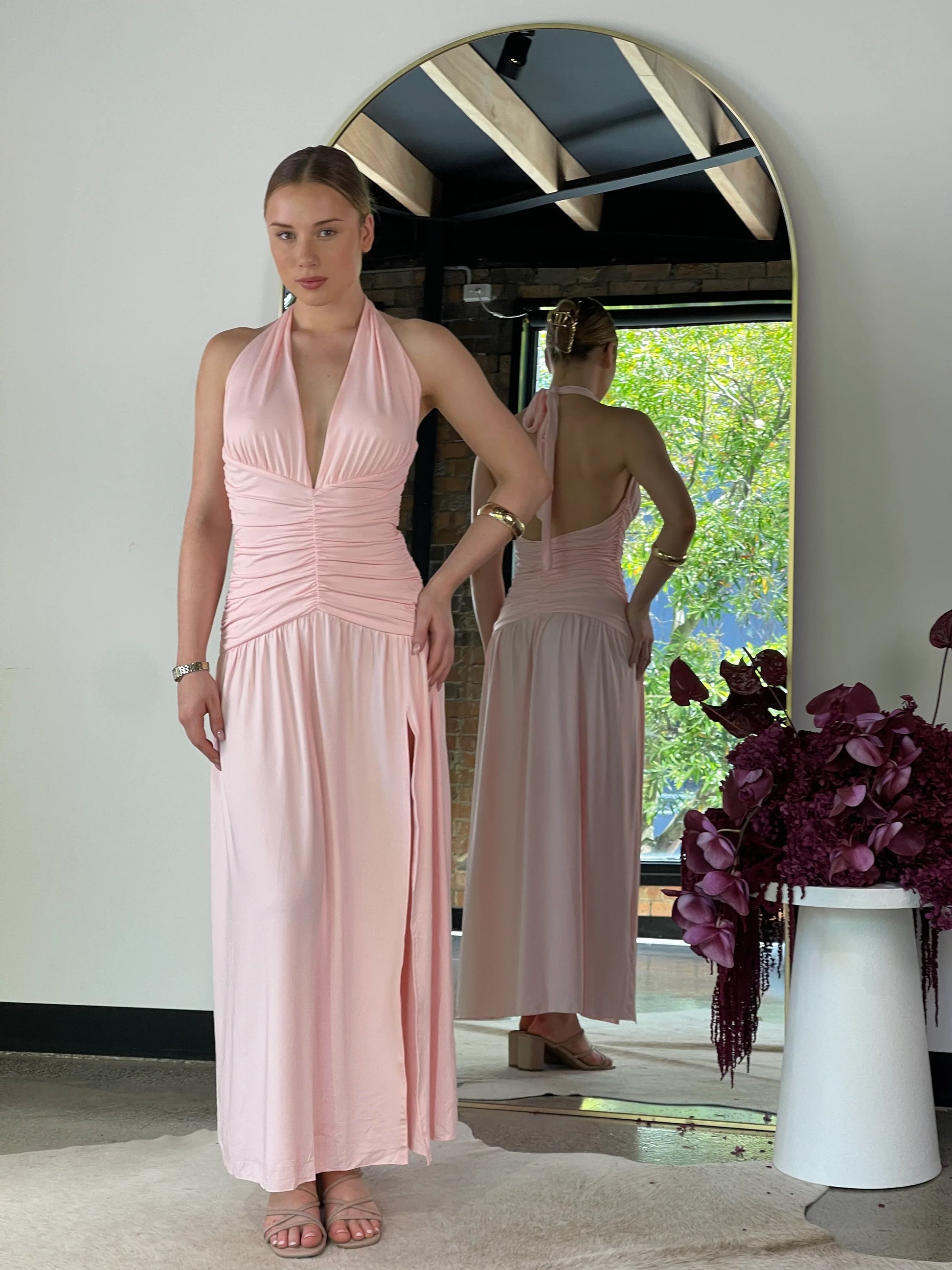 Bethany Maxi Dress Baby Pink -12849 - G13