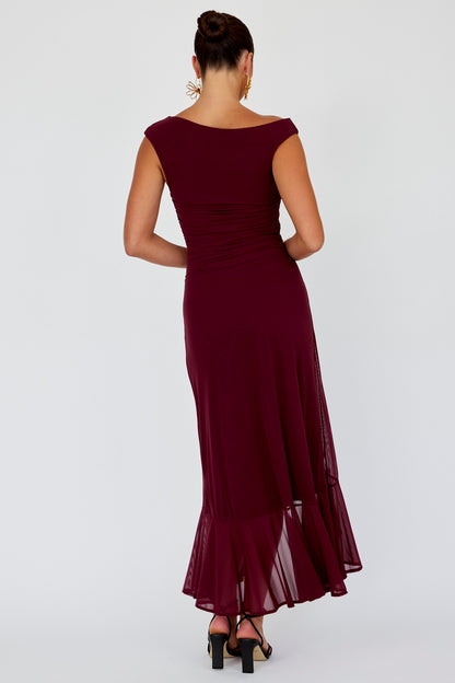 Yasmin Maxi Dress Wine - 64586