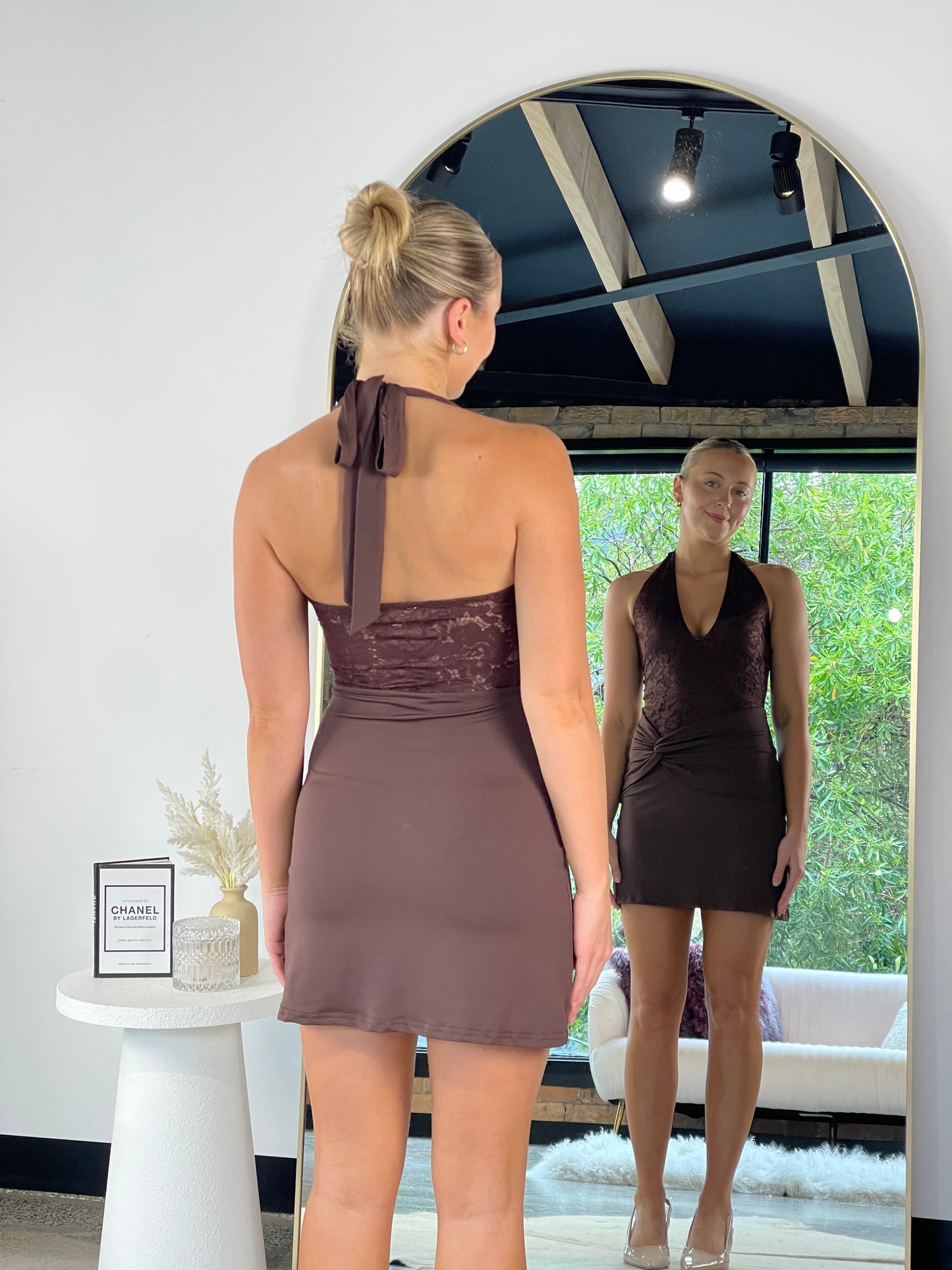 Martina Mini Dress Brown - 130799