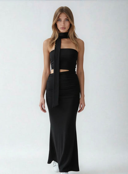 Sibel Maxi Dress Black - 12295