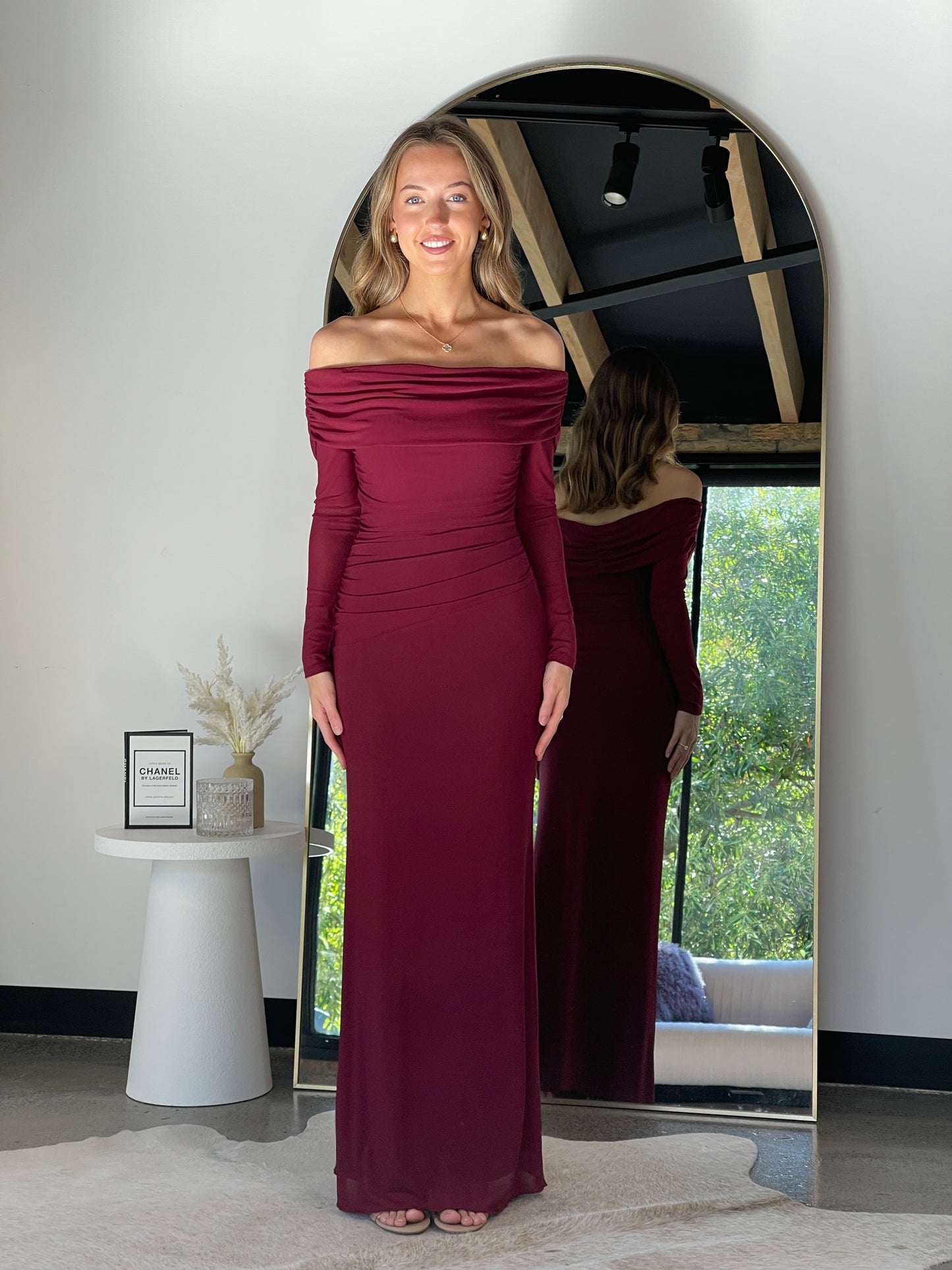 Alessia Maxi Dress Burgundy - 129675