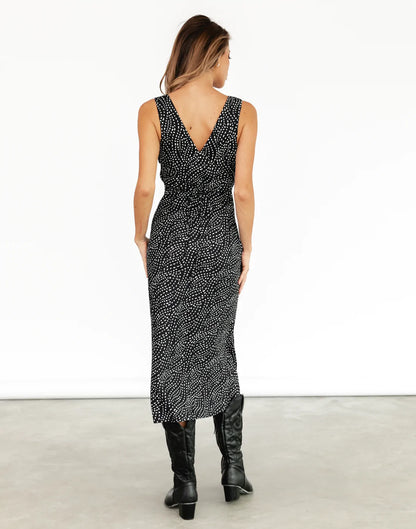 Tahlia Midi Dress- Black & White 5204 image 9