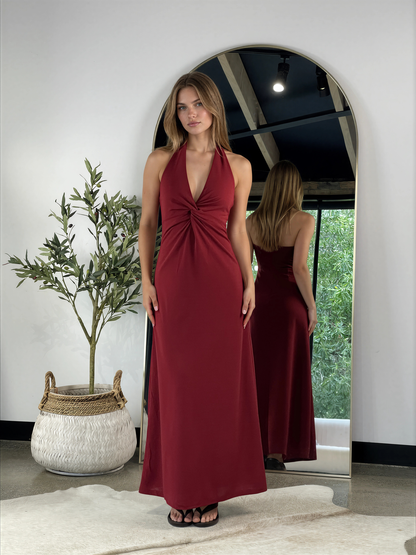 Tess Maxi Dress Burgundy - 131119