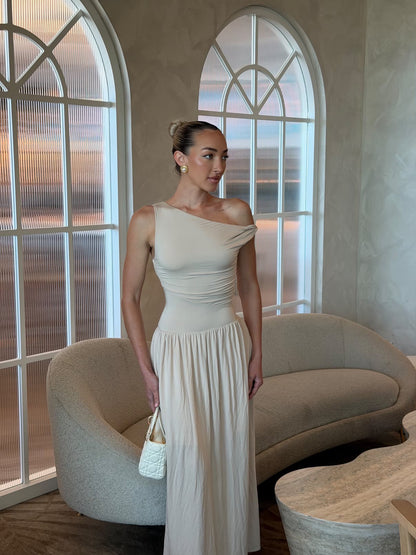 Saskia Maxi Dress Beige - 1009