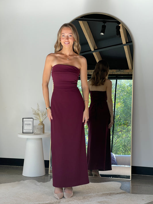 Cristina Maxi Dress Plum - 130484