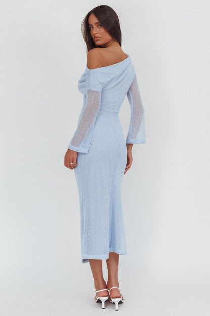 Gia Long Sleeve Maxi Dress Blue - 6405