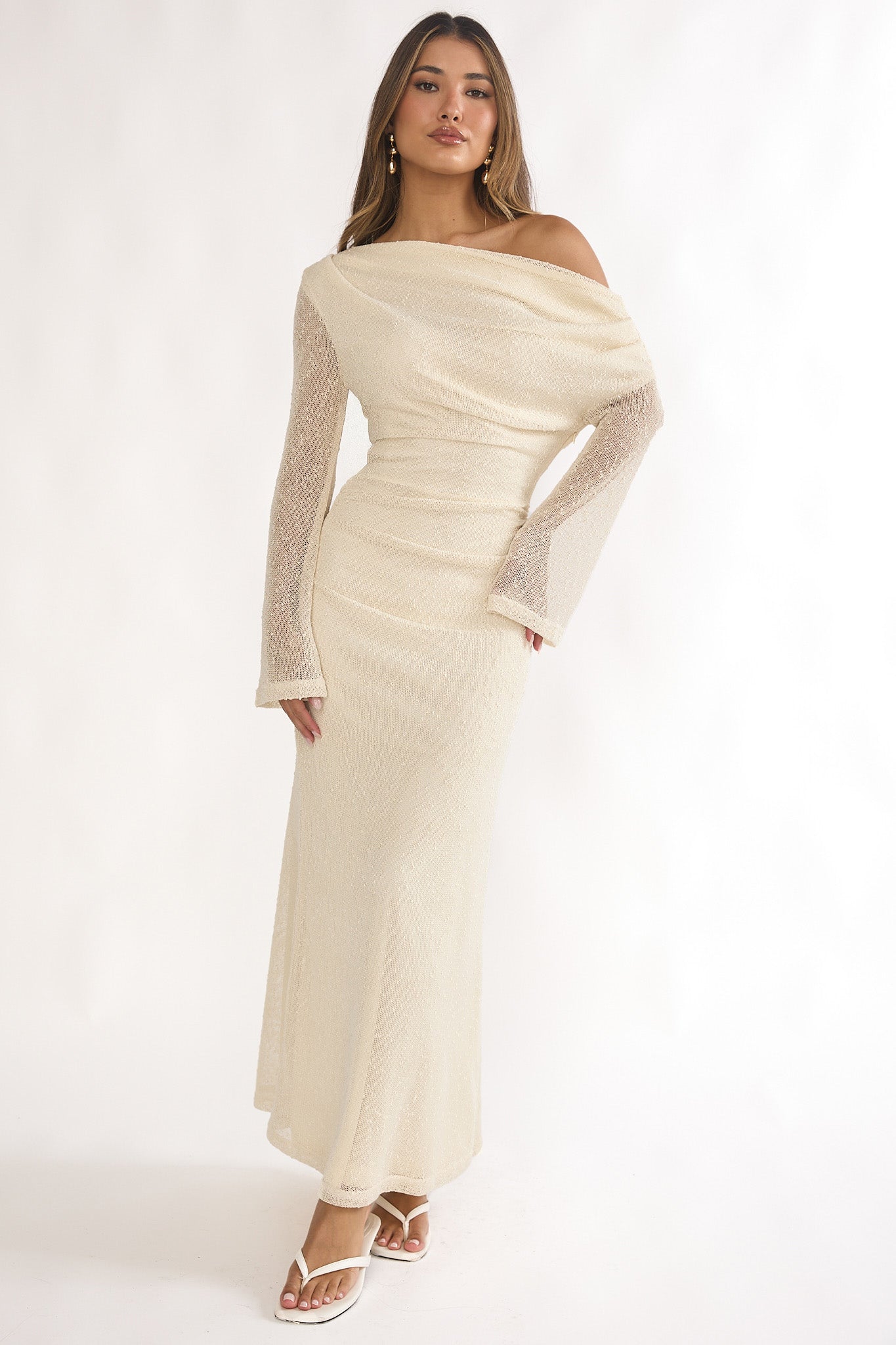 Gia Long Sleeve Maxi Dress Yellow - 6405