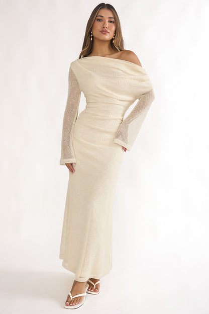 Gia Long Sleeve Maxi Dress Yellow - 6405