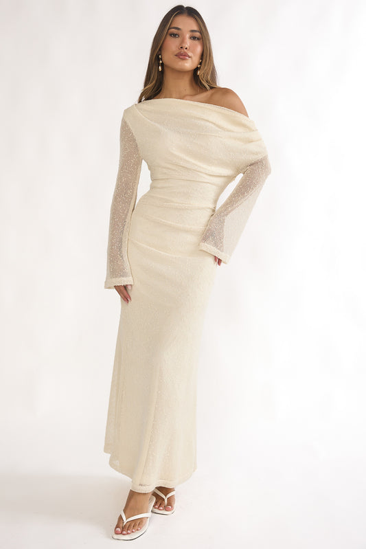 Gia Long Sleeve Maxi Dress Yellow - 6405