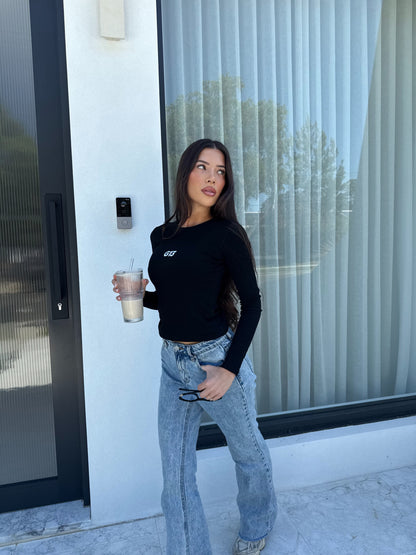 G13 Ribbed Long Sleeve - Full length - Black
