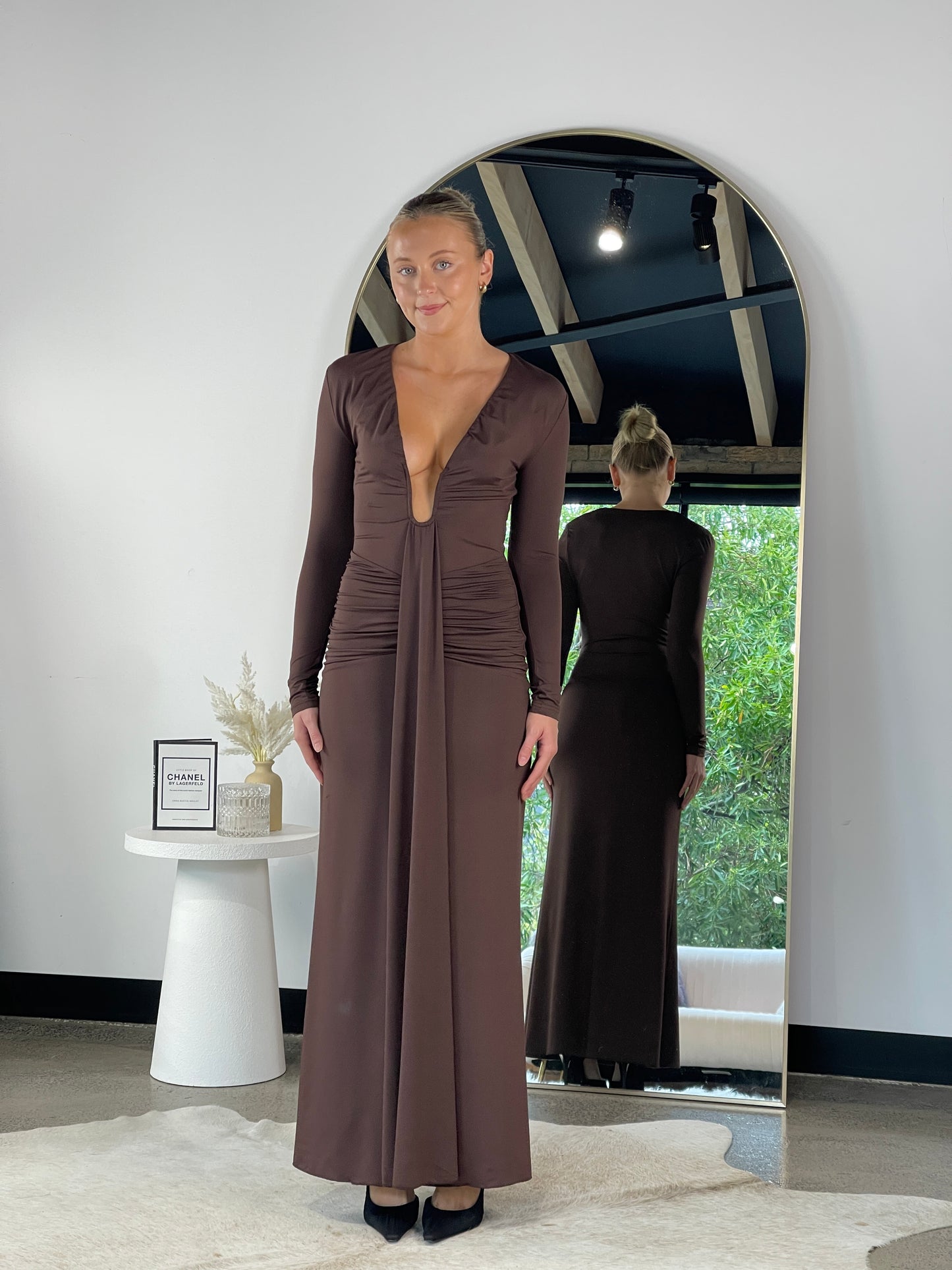 Roseta Maxi Dress Brown - 130811