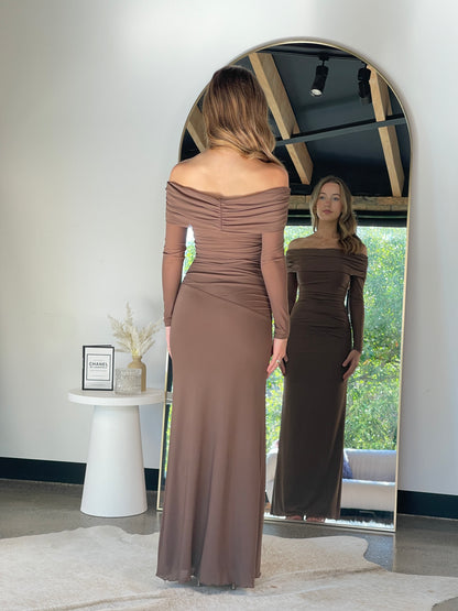 Alessia Maxi Dress Mocha - 129675