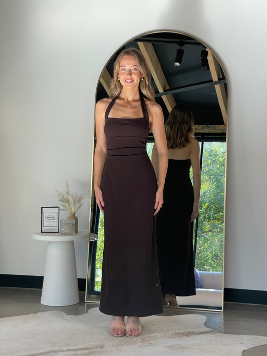 Penelope Maxi Dress Brown - 130038