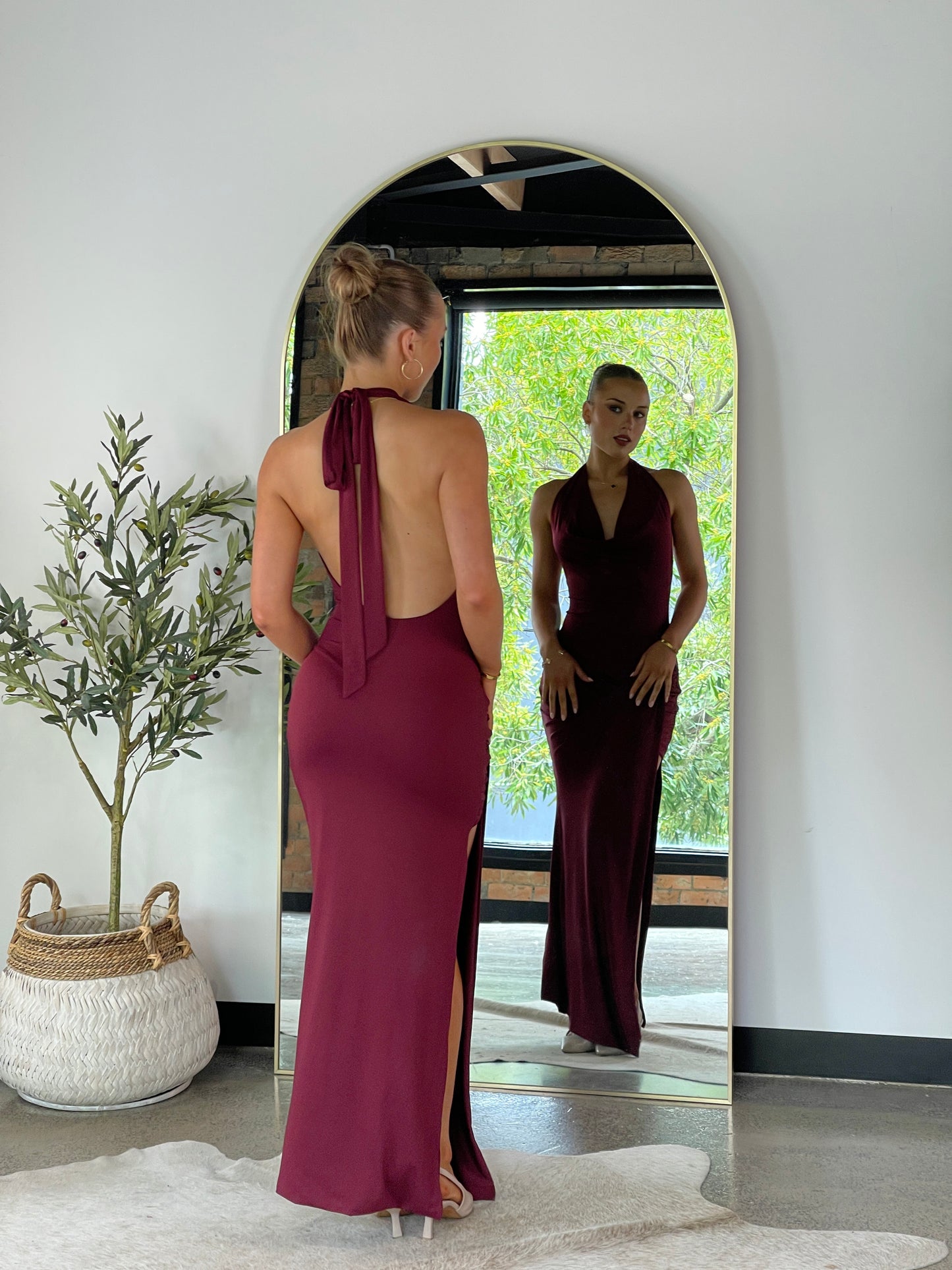 Bridgette Maxi Dress Burgundy - 130564