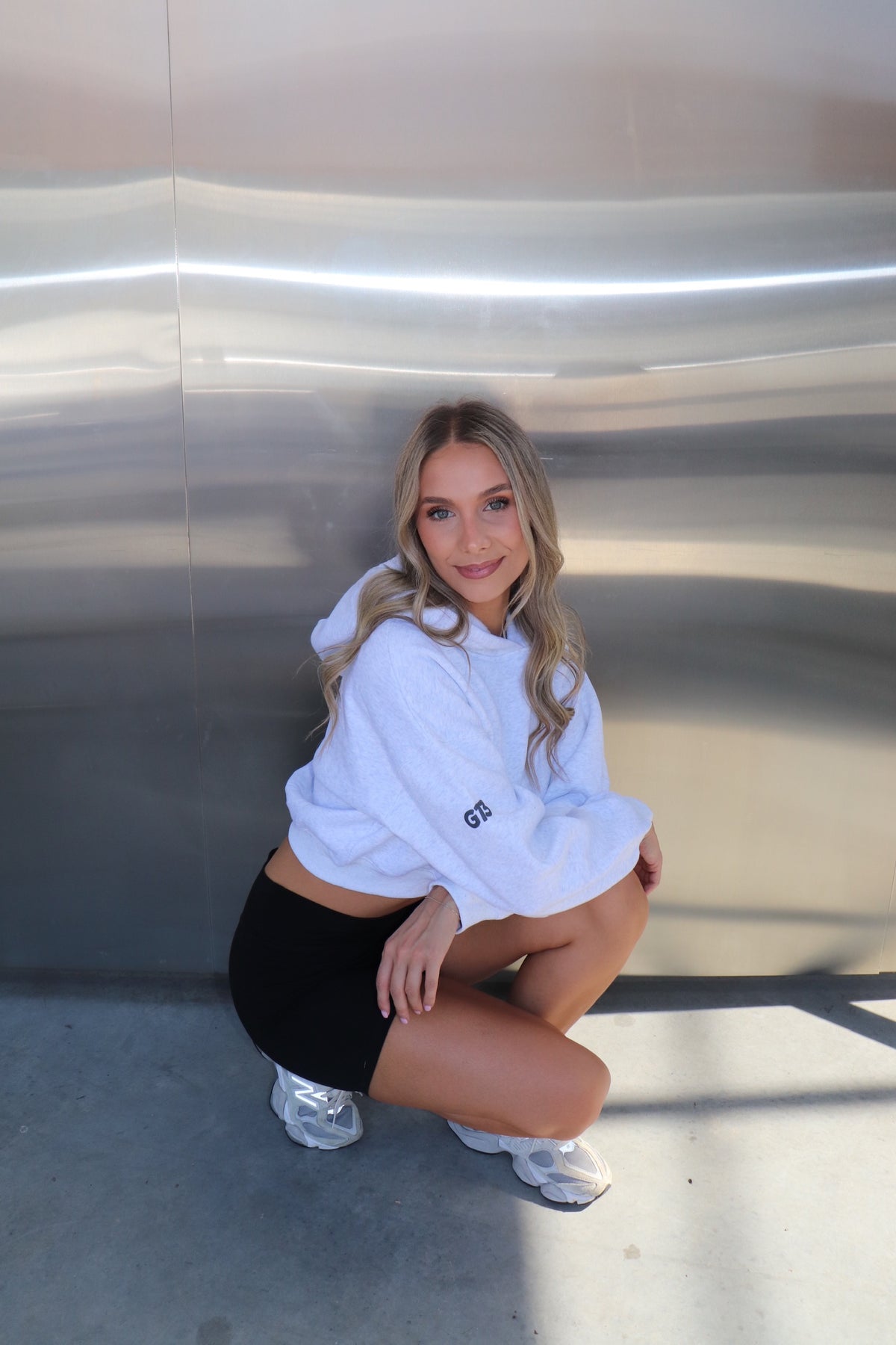 Grey Crop Hoodie Vol.9