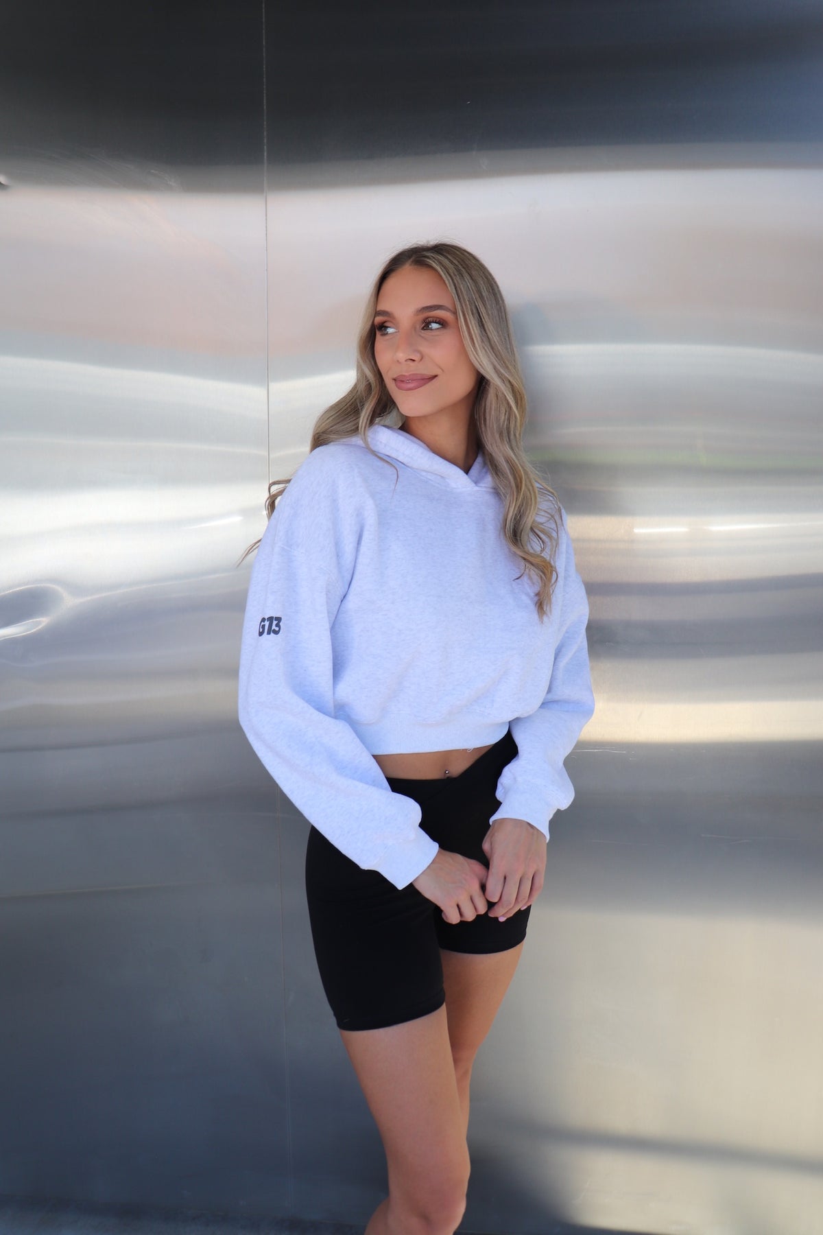 Grey Crop Hoodie Vol.9
