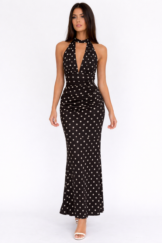 Jamie Maxi Dress Polka Dot- 64836