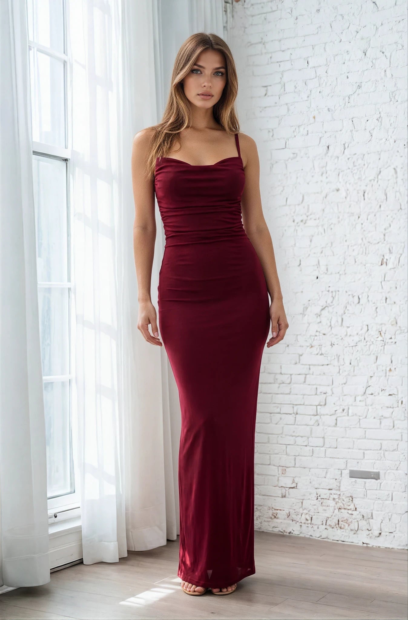 Desire Maxi Dress Wine - 11916