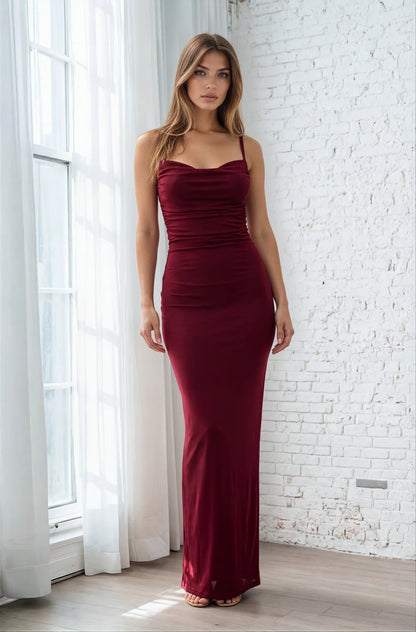 Desire Maxi Dress Wine - 11916