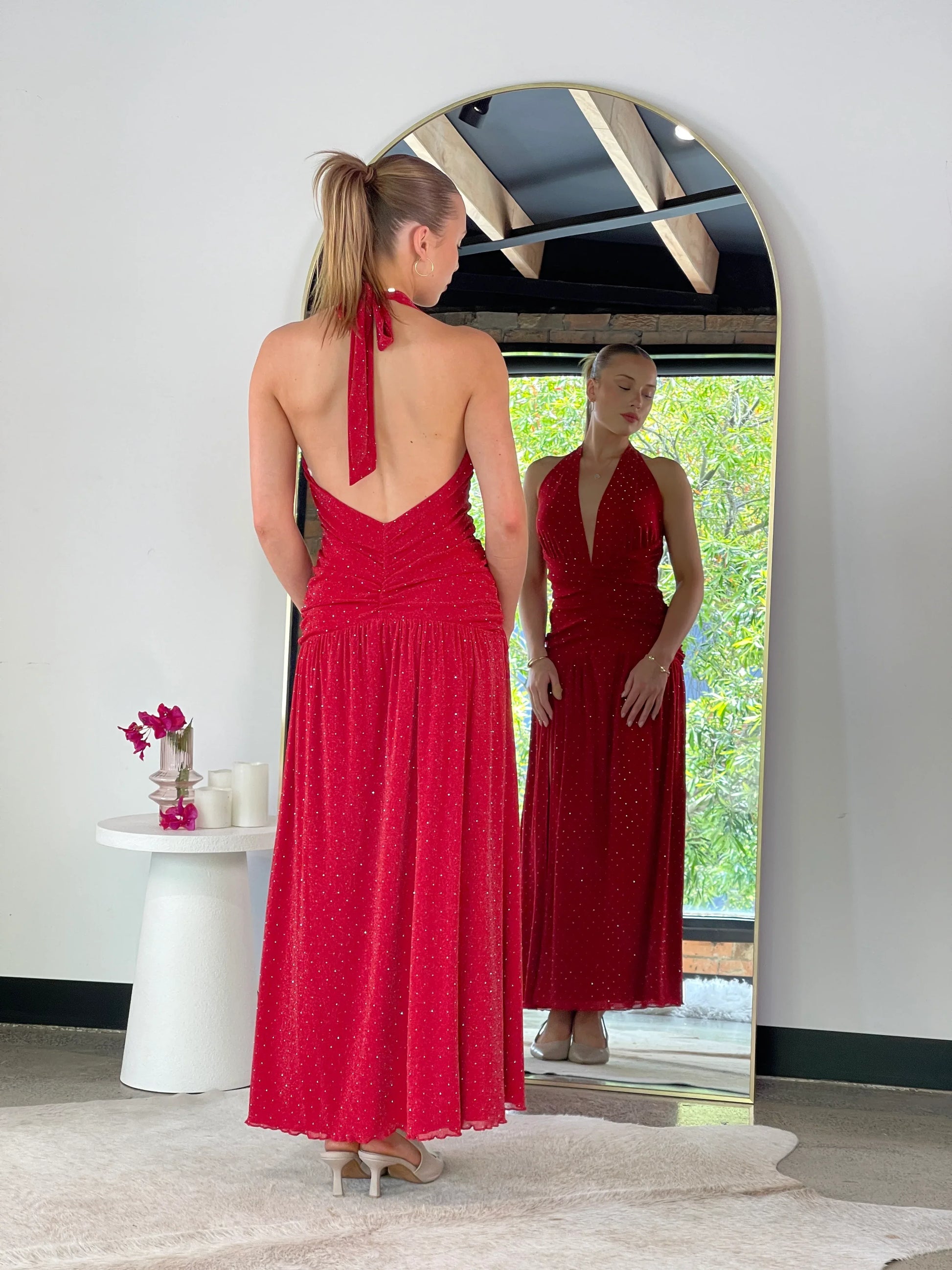Bethany Maxi Dress Red Sparkle - 128497 - G13