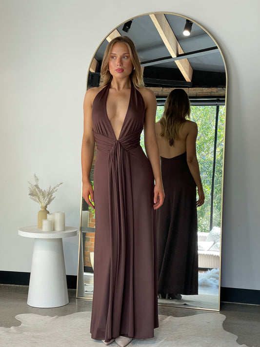 Olivia Maxi Dress Brown - 131439