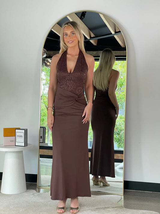 Martina Maxi Dress Brown - 962 - G13